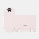 Miauw Zwart Kat Gezicht Roze Meisje Verjaardag Bedankdoosjes (Uitgevouwen)