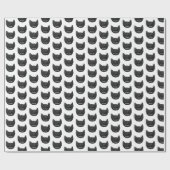 Miauw zwarte katten verjaardag cadeaupapier (Vlak)