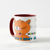 Miauwt het goed? Cartoon Kat Señor Gato Mok (Voorkant links)