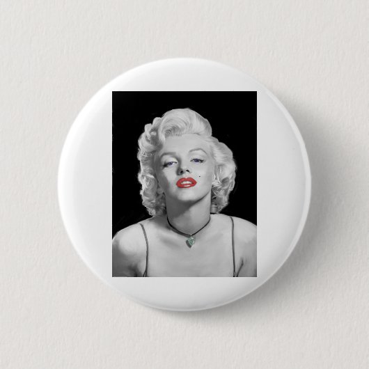 MIC01BWRD-V3 Kijk of Love Emerald Heart.tif Ronde Button 5,7 Cm (Voorkant)