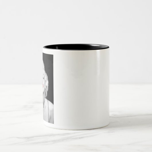 MIC01BWRD-V3 Kijk of Love Emerald Heart.tif Tweekleurige Koffiemok (Center)