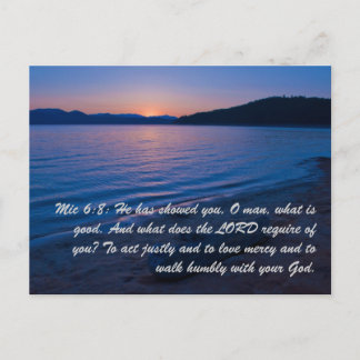 Mic 6:8: Hij heeft je laten zien, O man, wat goed  Briefkaart