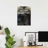 Mic aan. Angst uit. Inspiratie Poster (Thuiskantoor)