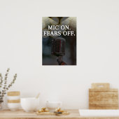 Mic aan. Angst uit. Inspiratie Poster (Keuken)