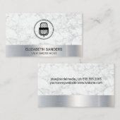 Mic | Blogger | Podcast Host | Marmer Metaal Visitekaartje (Voorkant / Achterkant)