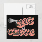 Mic Check Briefkaart (Voorkant / Achterkant)