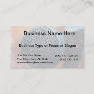 mic close-up foto grunge overlay kleurenmuziek visitekaartje