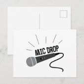 Mic Drop Briefkaart (Voorkant / Achterkant)