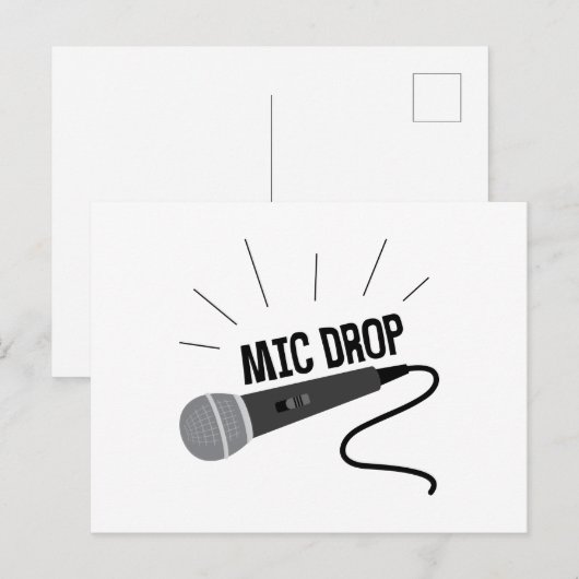 Mic Drop Briefkaart (Voorkant / Achterkant)