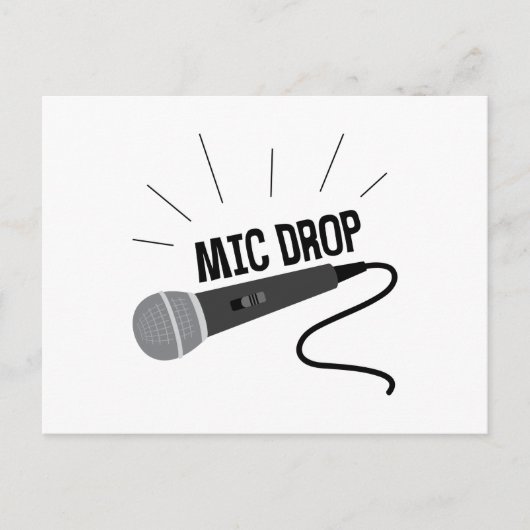 Mic Drop Briefkaart (Voorkant)