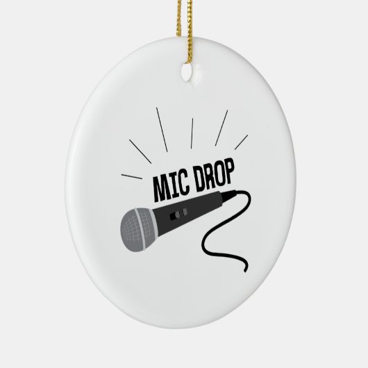 Mic Drop Keramisch Ornament (Rechts)