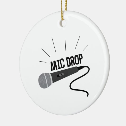 Mic Drop Keramisch Ornament (Links)