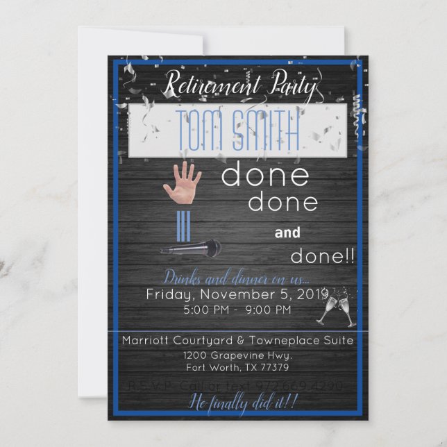 Mic Drop Retirement Black en Blue (Voorkant)