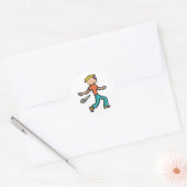 Mic Drop Ronde Sticker (Envelop)