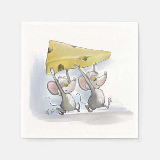 Mic en Mac die de kaas binnenhalen Servet (Voorkant)