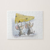 Mic en Mac die de kaaspuzzel binnenhalen Legpuzzel (Horizontaal)