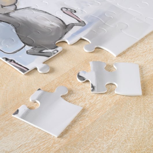 Mic en Mac die de kaaspuzzel binnenhalen Legpuzzel (Zijkant)