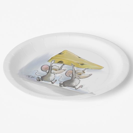 Mic en Mac die het Bord van het kaaspapier binnenh (Gekanteld)