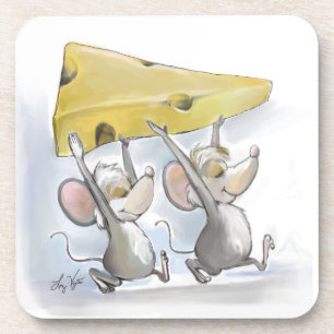 Mic en Mac die het Onderzetter van de kaaskurk bin