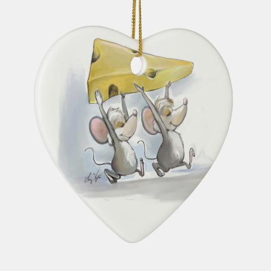 Mic en Mac die het Ornament van het kaashart binne (Rechts)