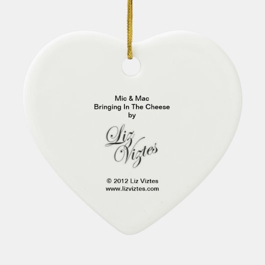 Mic en Mac die het Ornament van het kaashart binne (Achterkant)