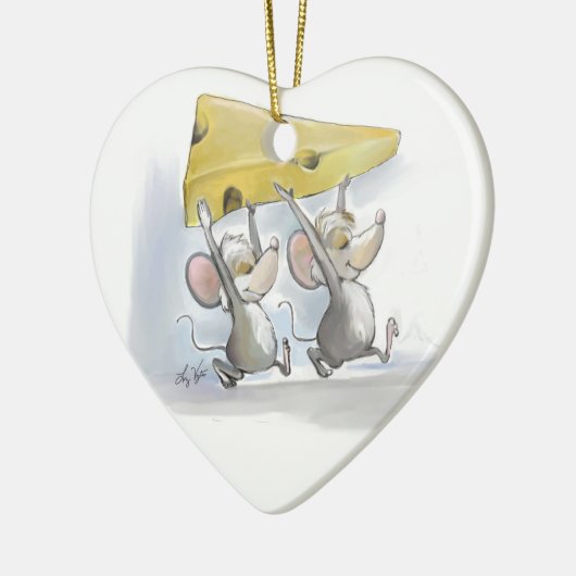 Mic en Mac die het Ornament van het kaashart binne (Links)