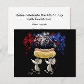 Mic en Mac's 4 juli avond picknick uitnodigingen (Voorkant / Achterkant)