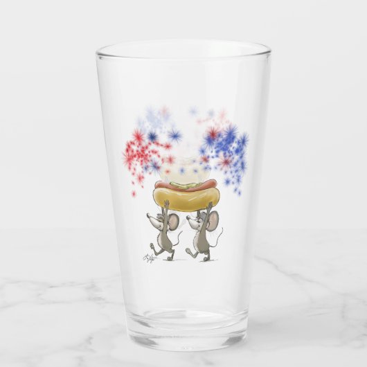 Mic en Mac's vierde picknick Glass Cup Glas (Achterkant)