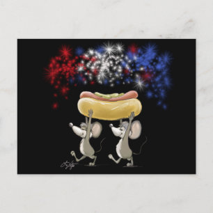 Mic en Mac's vierde van acht picknick Briefkaart j