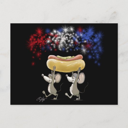 Mic en Mac's vierde van acht picknick Briefkaart j (Voorkant)