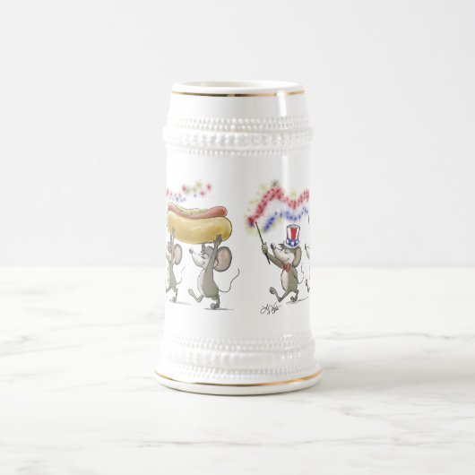 Mic, Mac en Moe's 4th of July Nacht Picknick Stein Bierpul (Center)