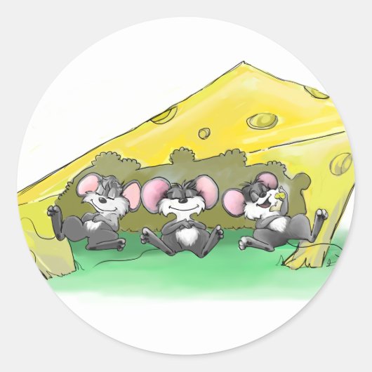 Mic, Mac en Moe's Feast of Thanksgiving Ronde Sticker (Voorkant)