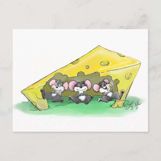 Mic, Mac en Moe's Feest van Dankbaarheid Kunst Feestdagenkaart (Voorkant)