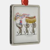 Mic, Mac en Moe's Happy 4e Premium Square Ornament (Rechts)