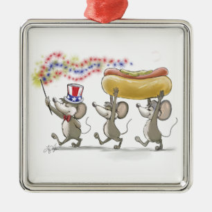 Mic, Mac en Moe's Happy 4e Premium Square Ornament