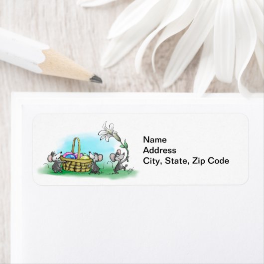 Mic, Mac en Moe's Happy Easter Etiket (Insitu)