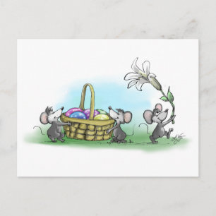 Mic, Mac en Moe's Happy Easter Feestdagenkaart