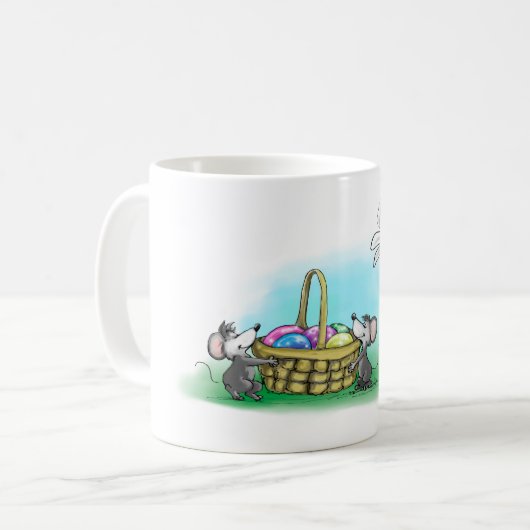 Mic, Mac en Moe's Happy Easter Koffiemok (Voorkant links)