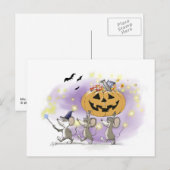 Mic, Mac en Moe's Happy Halloween Feestdagenkaart (Voorkant / Achterkant)