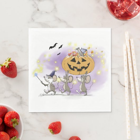 Mic, Mac en Moe's Happy Halloween Servet (Insitu)