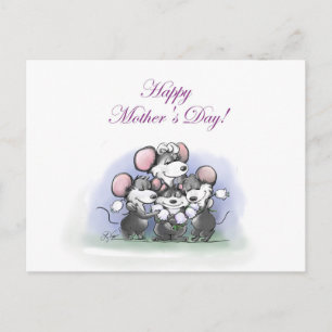 Mic, Mac en Moe's Happy Moederdag Feestdagenkaart