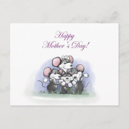 Mic, Mac en Moe's Happy Moederdag Feestdagenkaart