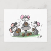 Mic, Mac en Moe's Happy Vaderdag Illustratie Feestdagenkaart (Voorkant)