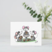 Mic, Mac en Moe's Happy Vaderdag Illustratie Feestdagenkaart (Staand voorkant)