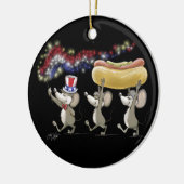Mic, Mac en Moe's vierde van juli picknick Keramisch Ornament (Links)