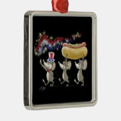Mic, Mac en Moe's vierde van juli picknick Metalen Ornament (Rechts)