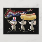 Mic Mac & Moe's 4e van juli Picnic Briefkaart (Voorkant)