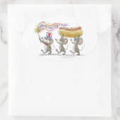 Mic, Mac & Moe's Happy 4 juli Sticker (Tas)