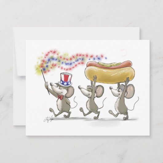 Mic, Mac & Moe's Happy 4 van de uitnodigingen van (Voorkant)