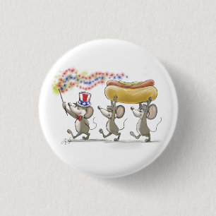 Mic, Mac & Moe's Happy 4th van juli Button
